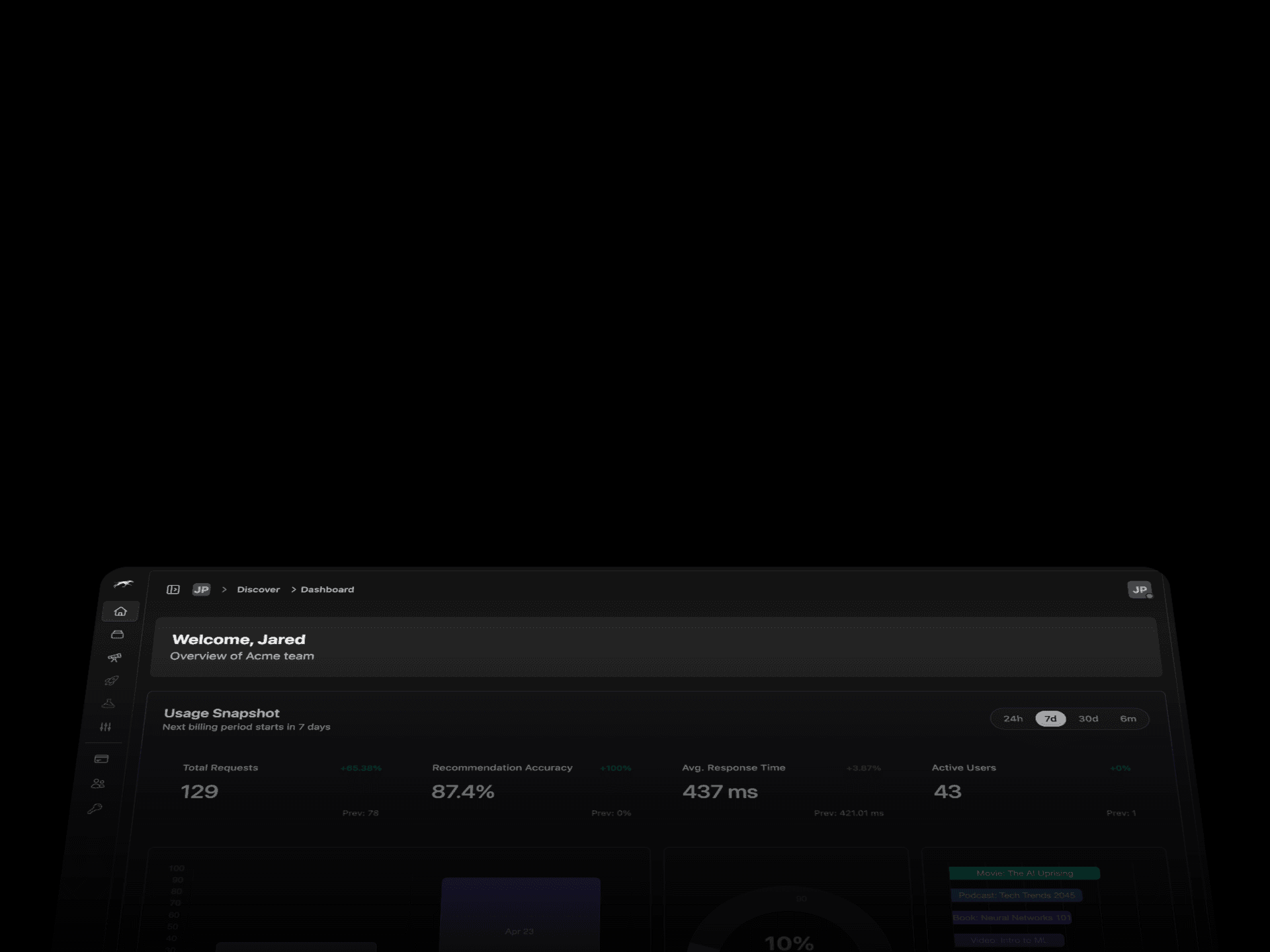 Experiment engine dashboard